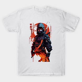 NINJA DESIGN, CYBORG NINJA, TECHWEAR,  ANIME, ANIME T-SHIRT T-Shirt